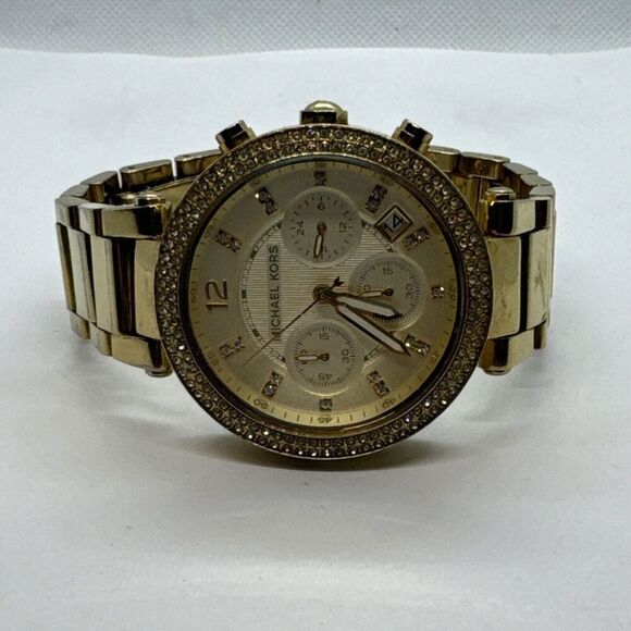 Michael Kors Parker MK5354 Women\'s Gold Stainless Steel Analog Dial Watch JNA245 main image 6